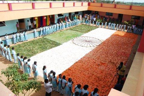 Designer of 60 feet agri national flag